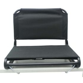 Extra Wide Stadium Seat with Hooks, Black