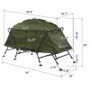 84.6*34.5*49.2in Collapsible Camping Tent with An Integrated Cot Green