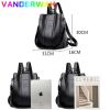 Ladies Anti-theft Soft Leather Backpack Women Vintage Shoulder Bag High Capacity Bag